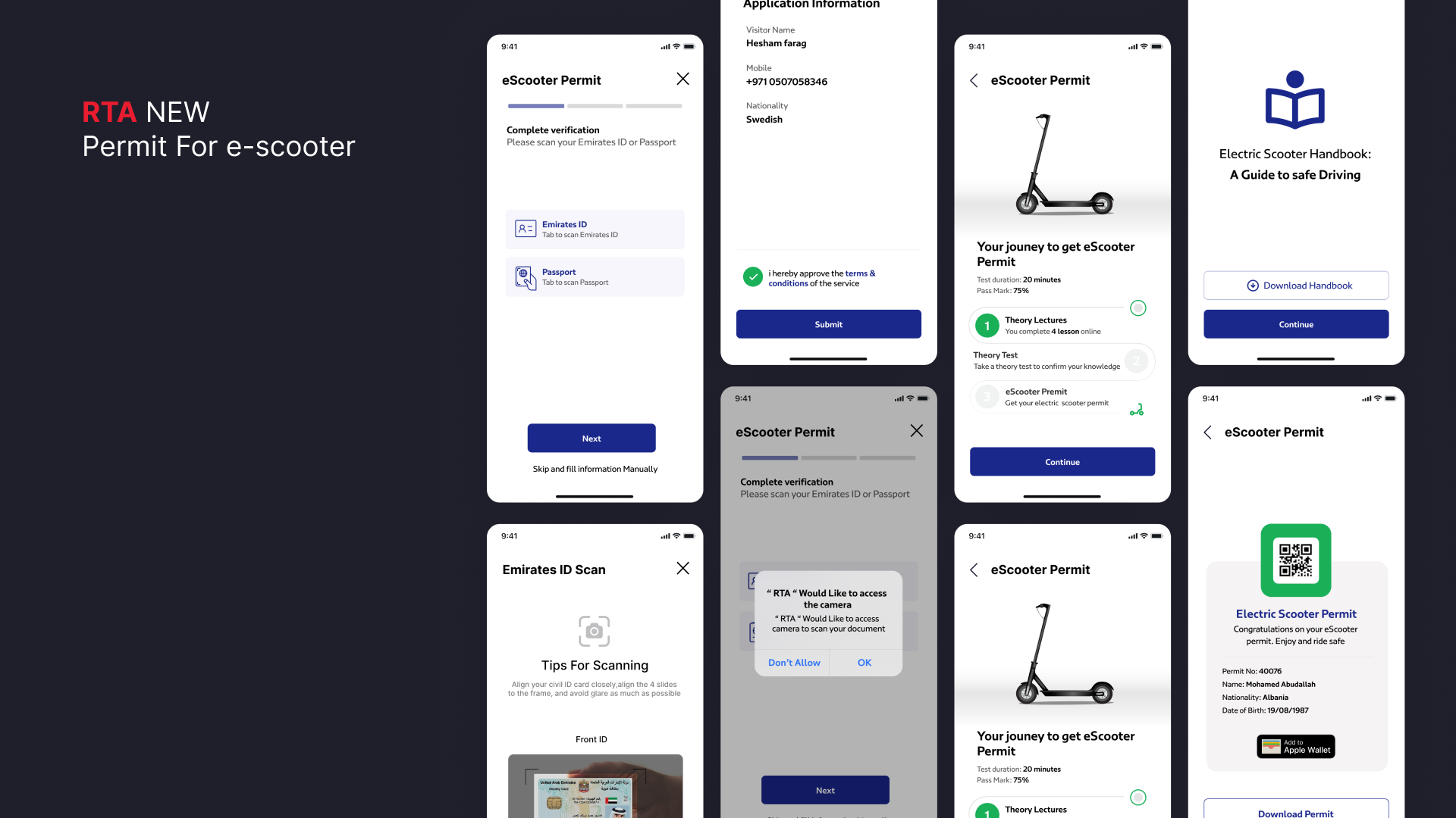 RTA NEW - E-Scooter Permit Application